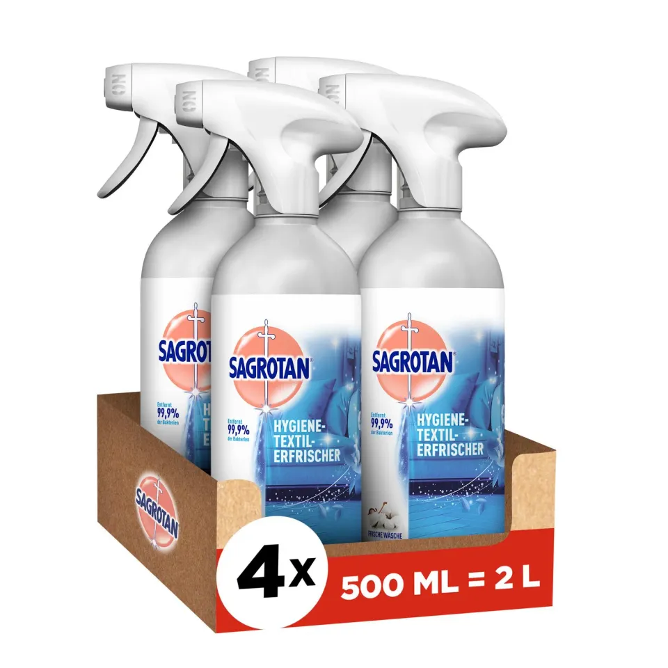 Sagrotan Textilerfrischer Frische Wäsche 4x500 ml