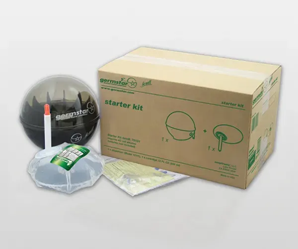 Germstar Desinfektionsspender Starter-Set Schwarz/Rauch 32oz Citrus