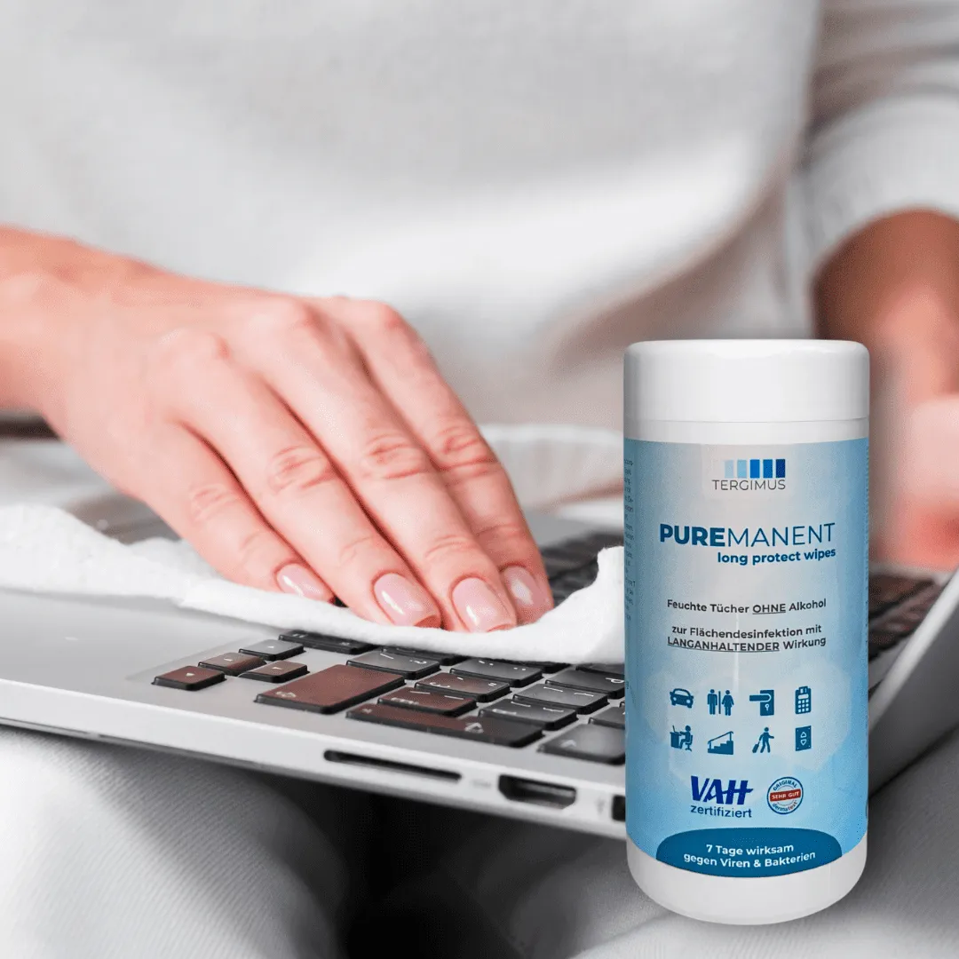 Puremanent Long Protect Desinfektionstücher Dose 80 Tücher alkoholfrei