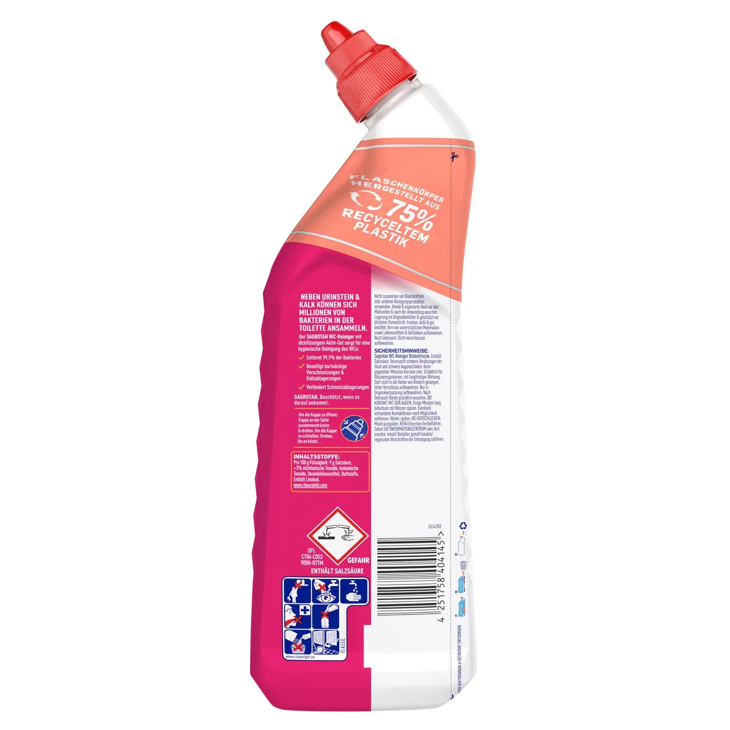 Sagrotan WC-Reiniger Blütenfrische WC-Gel 750 ml Antischmutzfilm