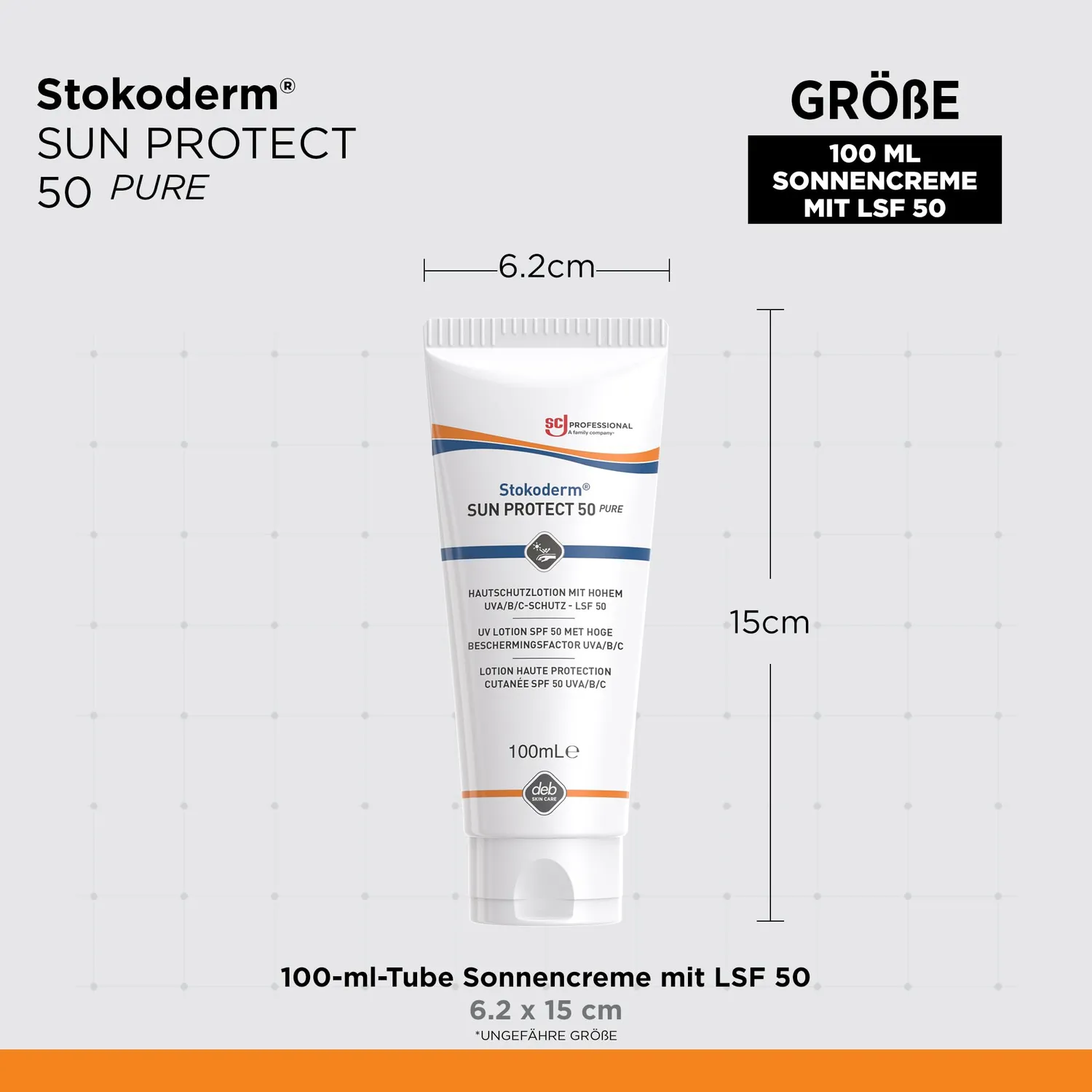 Stokoderm Sun Protect 50 Pure Sonnencreme 100ml LSF 50