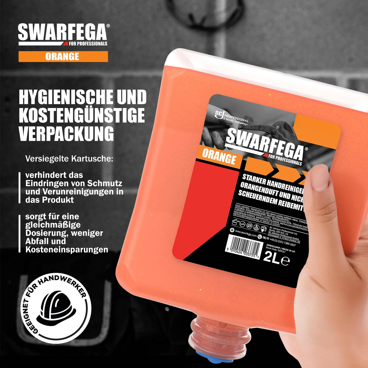 SC Johnson Swarfega Orange Handreiniger 2 L lösemittelfrei