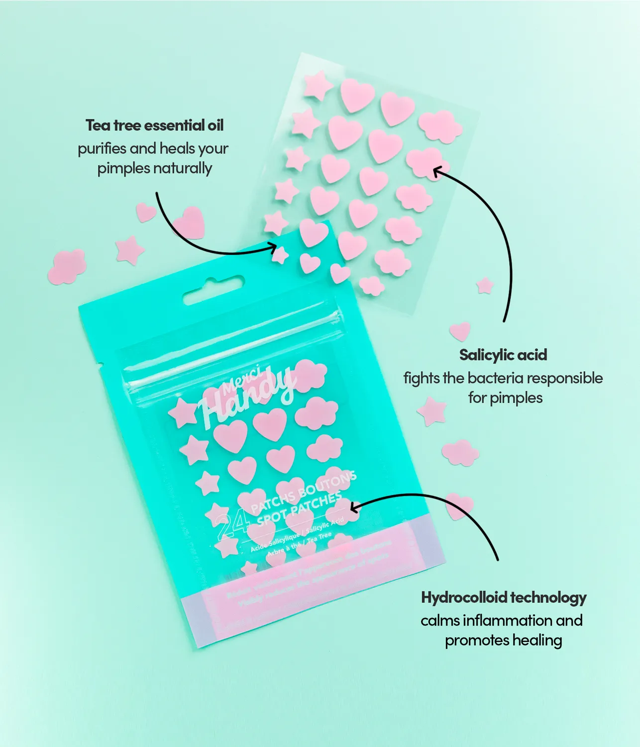 Merci Handy Spot Patches Pickel Patches 3x24 Stück Set