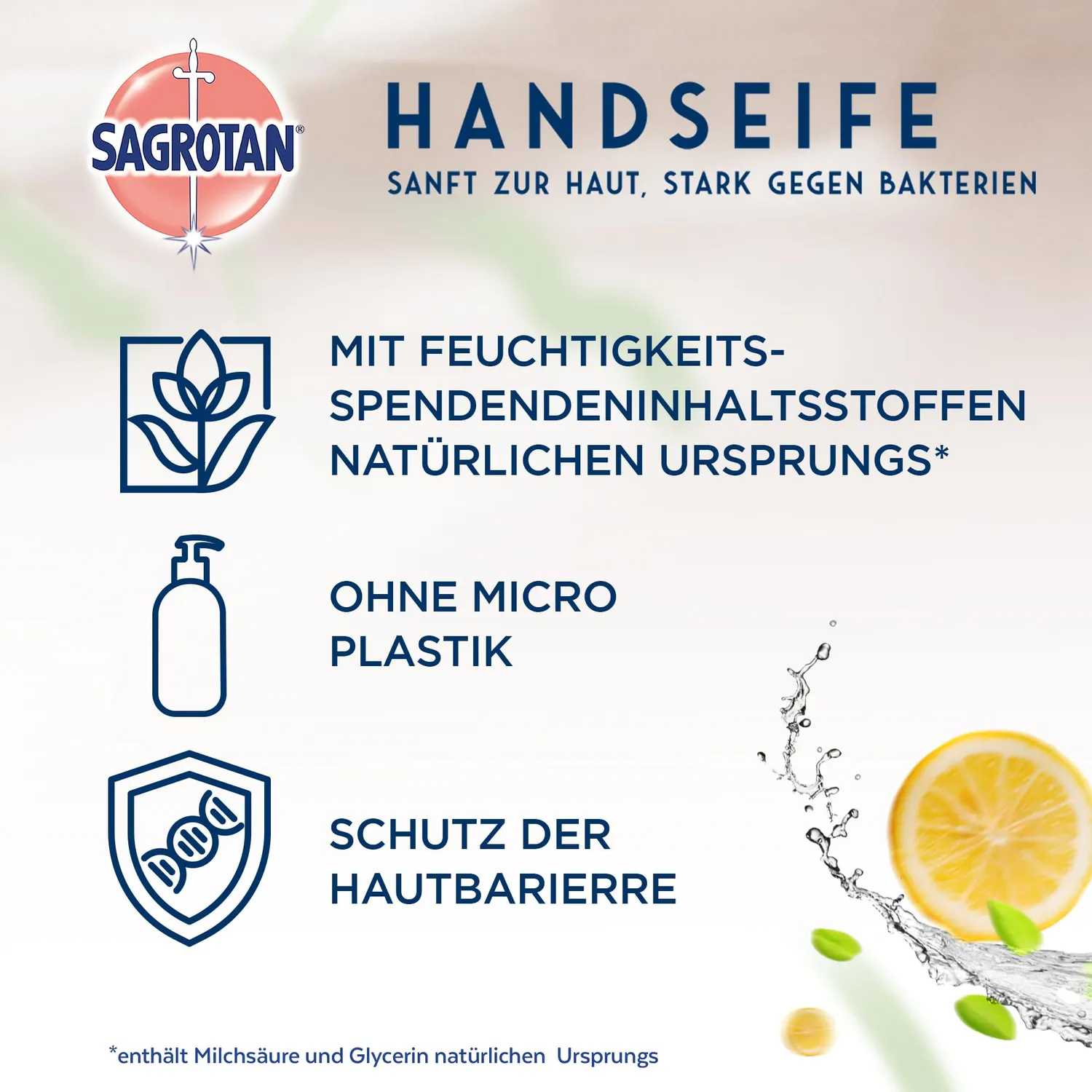 Sagrotan Frisch und Fruchtig Handseife 5x300ml Milchsäure