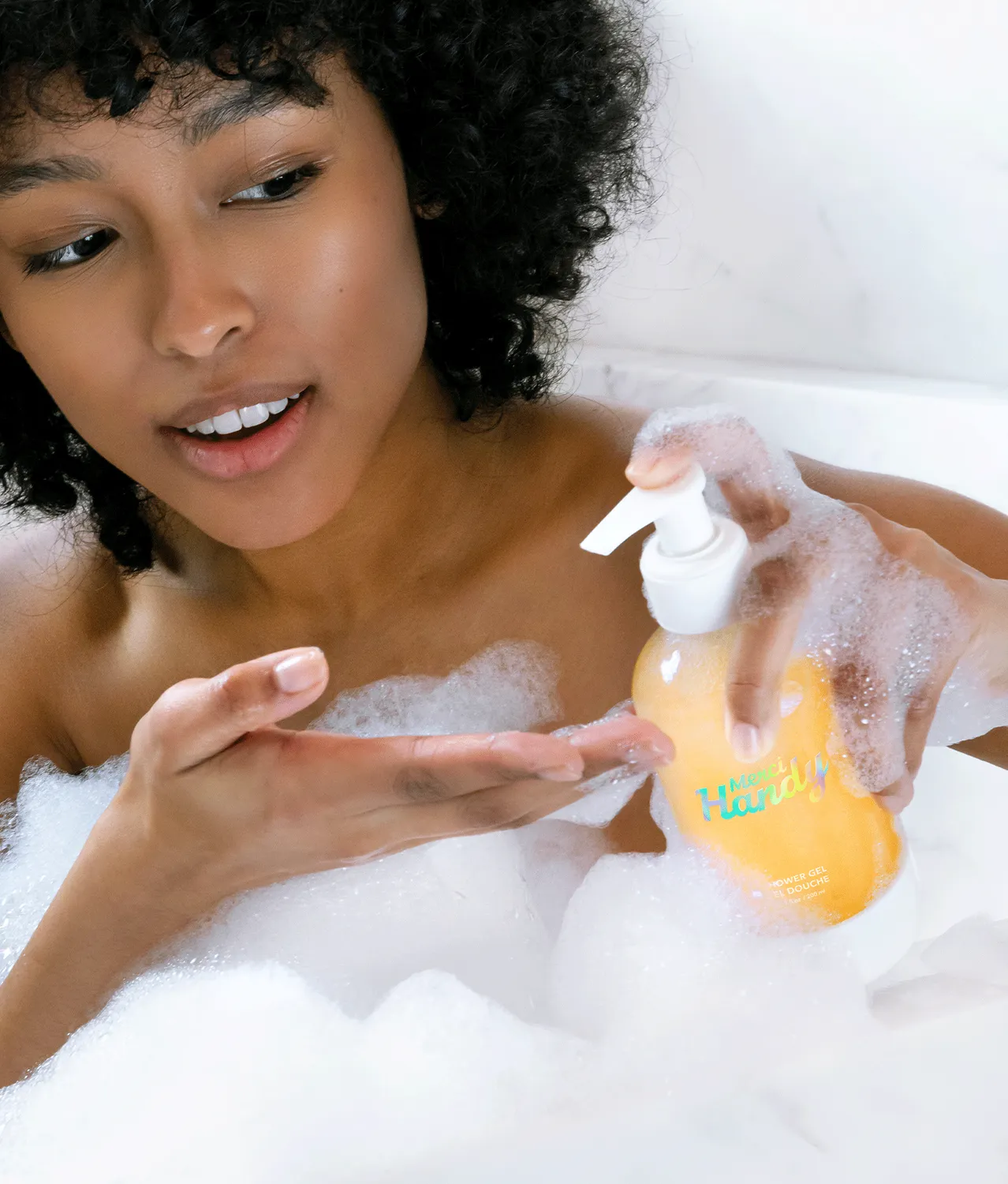 Merci Handy Hello Sunshine Duschgel Flasche Nachfüllung Monoï