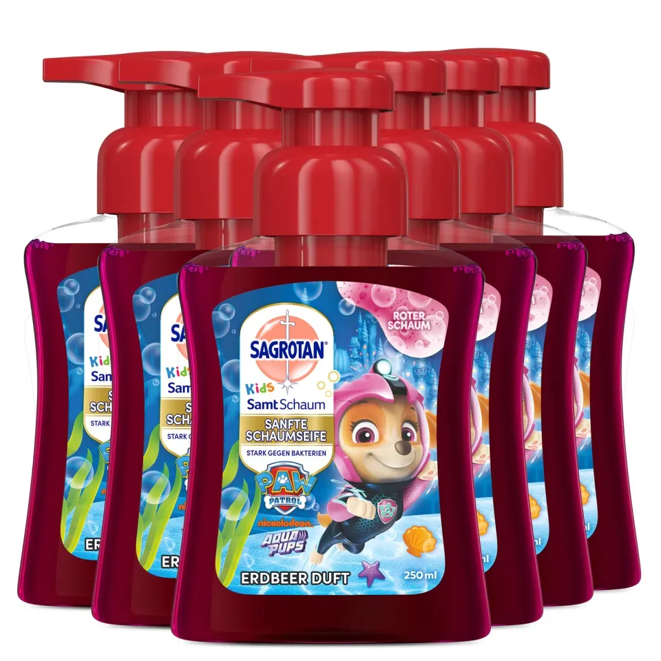 Sagrotan Kids Samt-Schaumseife Erdbeere Schaum 6x250 ml
