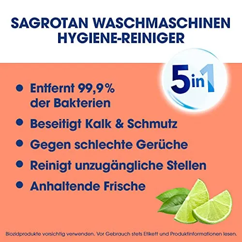 Sagrotan Waschmaschinen Hygiene-Reiniger Limette 3x250ml