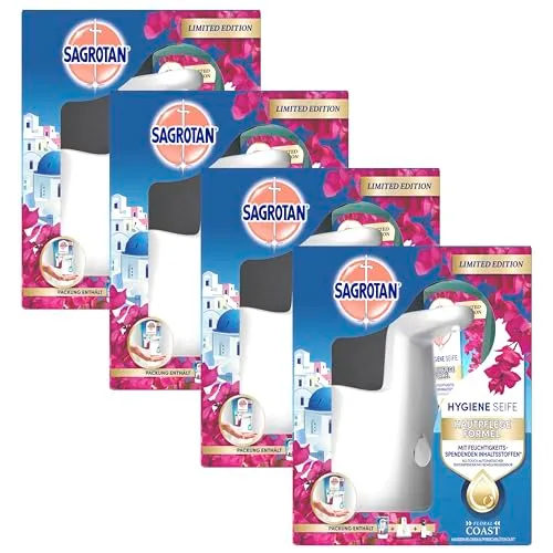 Sagrotan No-Touch Starter-Set Seife Floral Coast 4x250ml