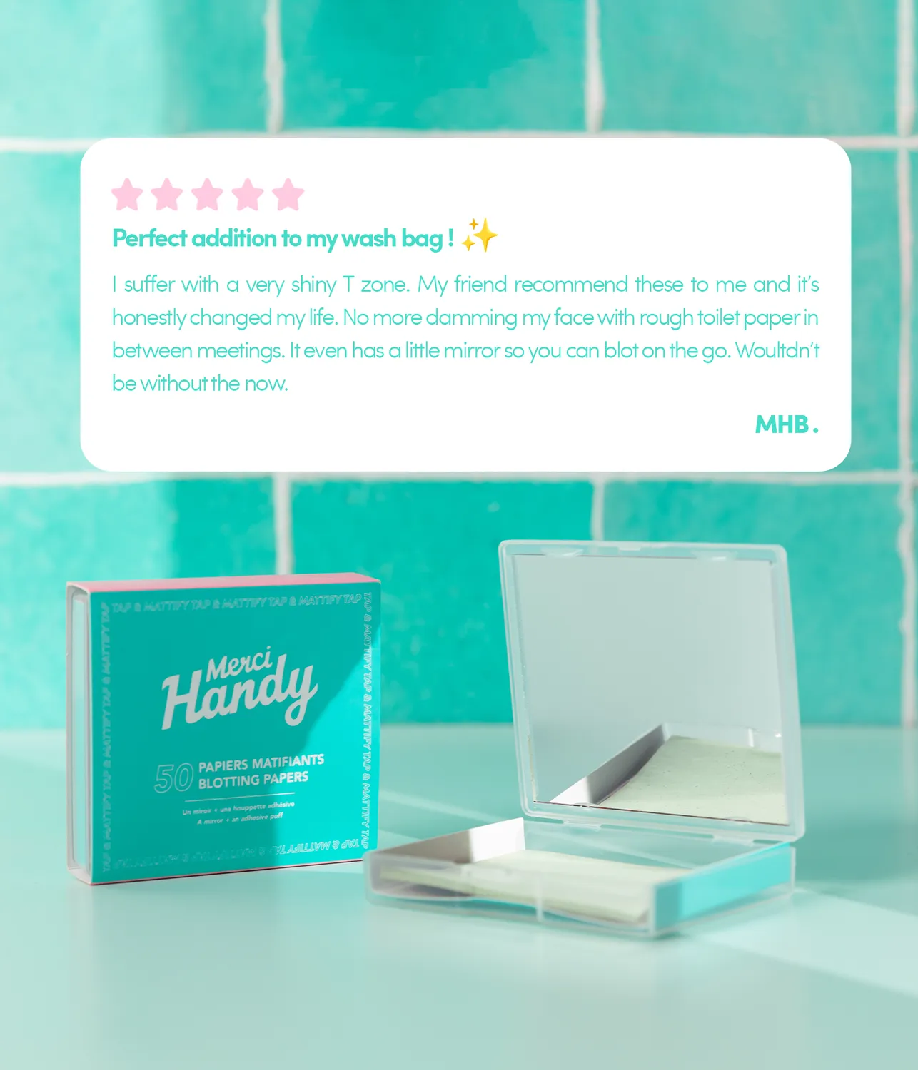 Merci Handy Blotting Paper Mattierungstücher fettige Haut