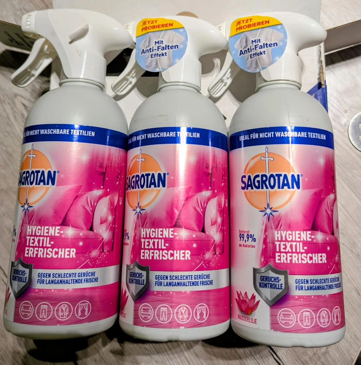 Sagrotan Wasserlilie Textilerfrischer 3x500ml langanhaltend