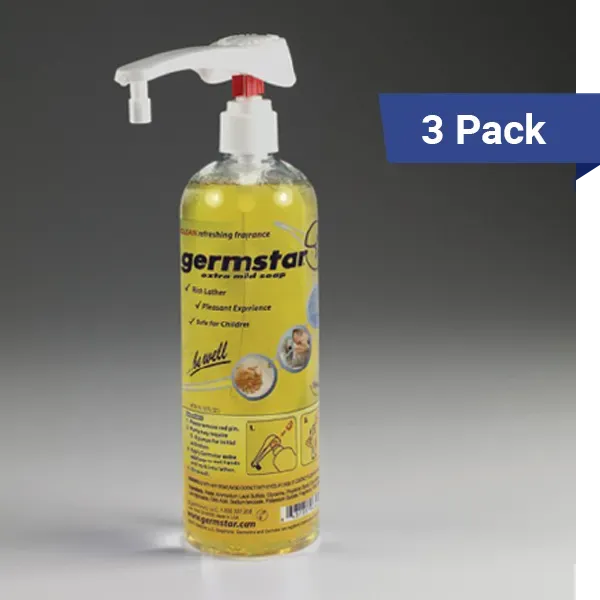 Germstar Extra Mild Soap Pumpflasche 3x473 ml mild Schaum