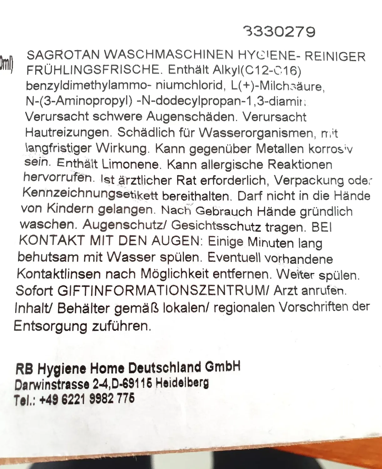 Sagrotan Waschmaschinen Hygiene-Reiniger Frühlingsfrische 4x250ml