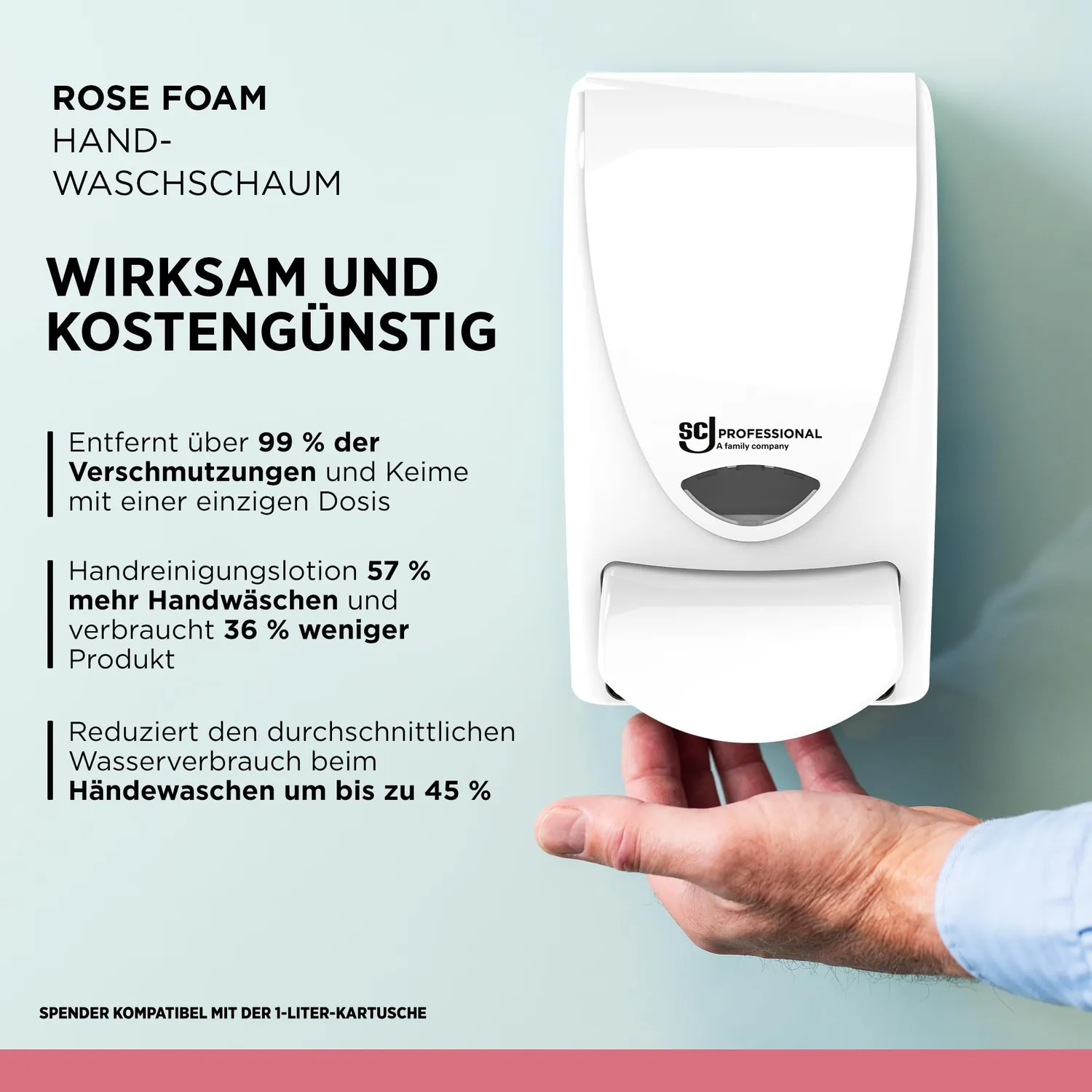 SC Johnson Professional Refresh Rose Foam Schaumseife 1 L Rosenduft