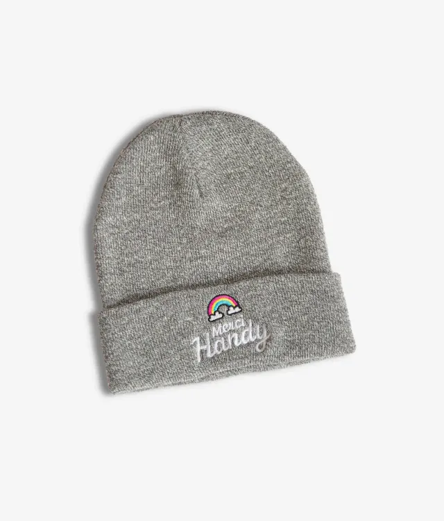 Merci Handy Rainbow Mütze Bunt Strick Warm