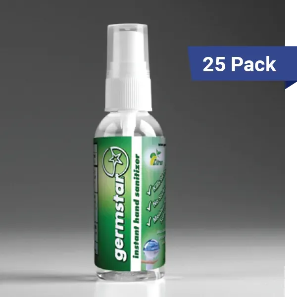 Germstar 2oz Sprühflaschen Citrus 25er Pack 70% Ethanol