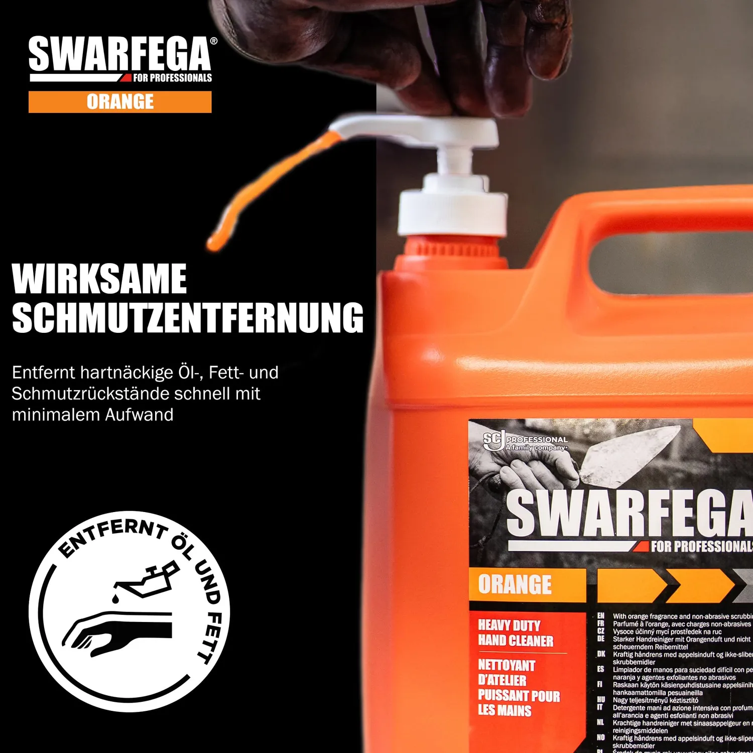 SC Johnson Swarfega Orange Handreiniger 5L Pumpe fettlösend