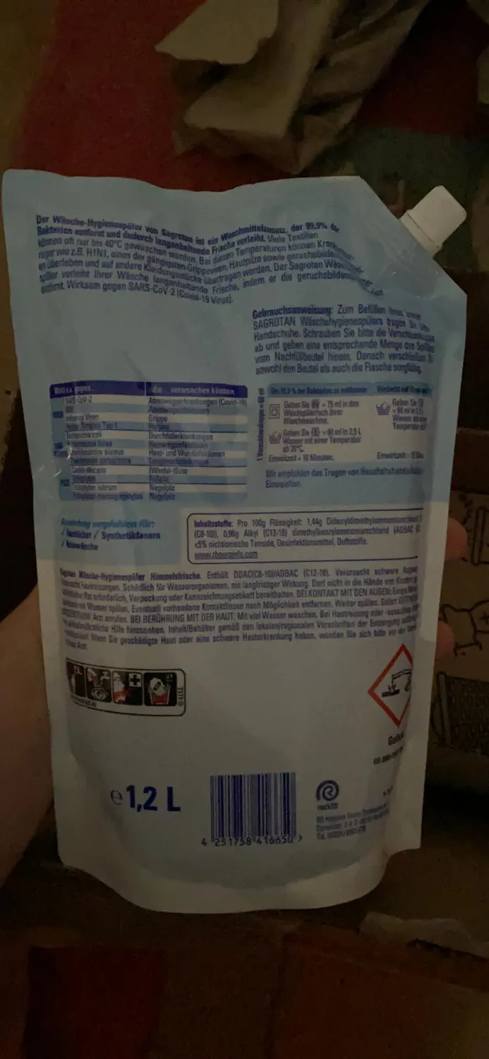 Sagrotan Himmelsfrische Wäsche-Hygienespüler Nachfüller 5x1,2L