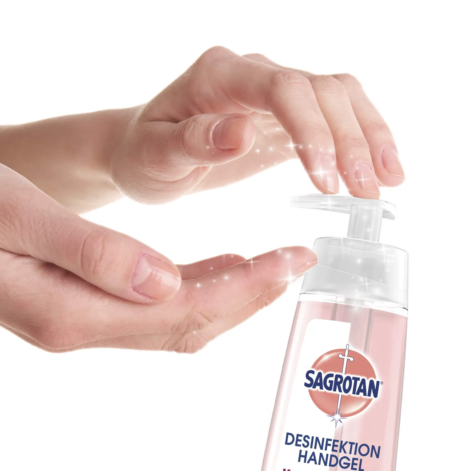 Sagrotan Hand-Desinfektionsgel Kamille Lotus Gel 200 ml Spender