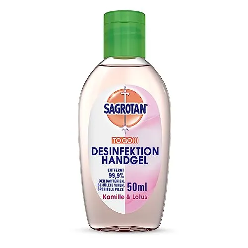 Sagrotan Hand-Desinfektionsgel Kamille Lotus 50 ml Reisegröße