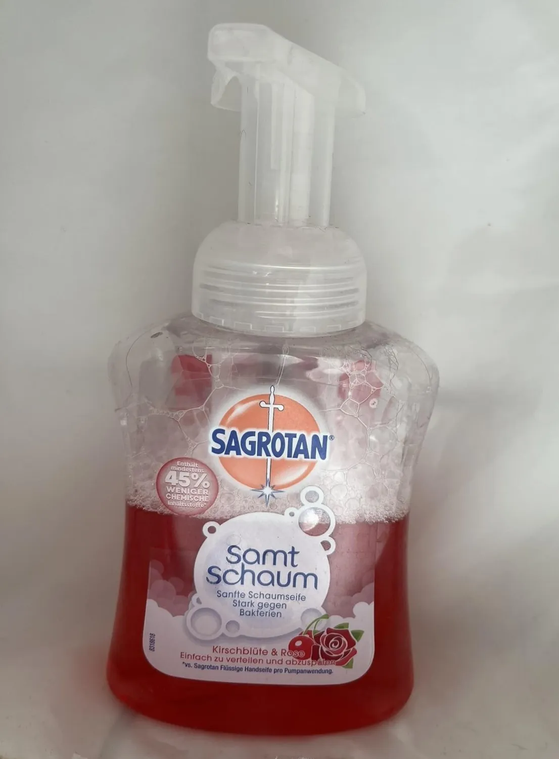 Sagrotan Samt-Schaum Kirschblüte Rose 250 ml Seife