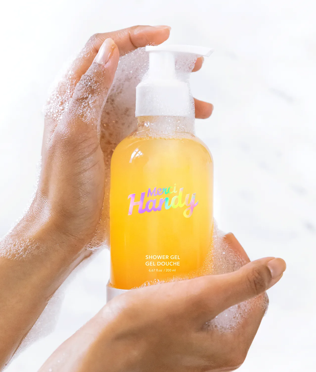 Merci Handy Hello Sunshine Duschgel Flasche Nachfüllung Monoï