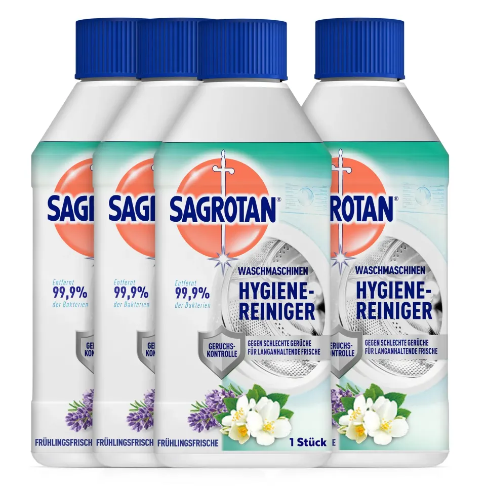 Sagrotan Waschmaschinen Hygiene-Reiniger Frühlingsfrische 4x250ml