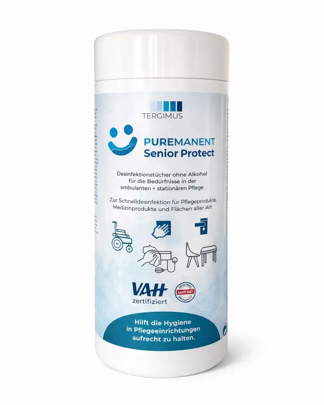 TERGIMUS PUREMANENT Senior Protect Tücher Spenderdose 24h