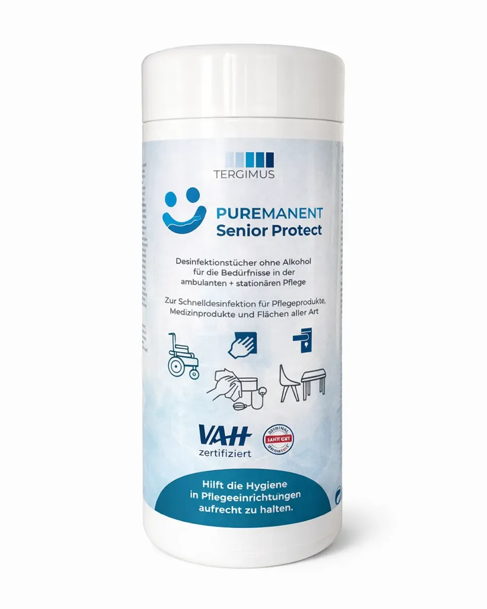 TERGIMUS PUREMANENT Senior Protect Tücher Spenderdose 24h