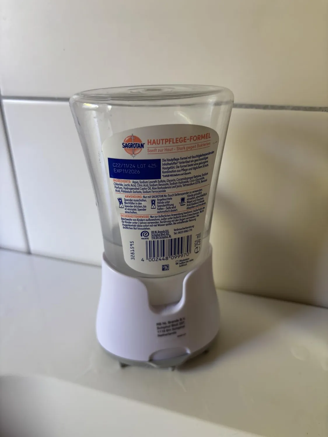 Sagrotan No-Touch Seifenspender Weiß Set 2x250ml Aloe Vera