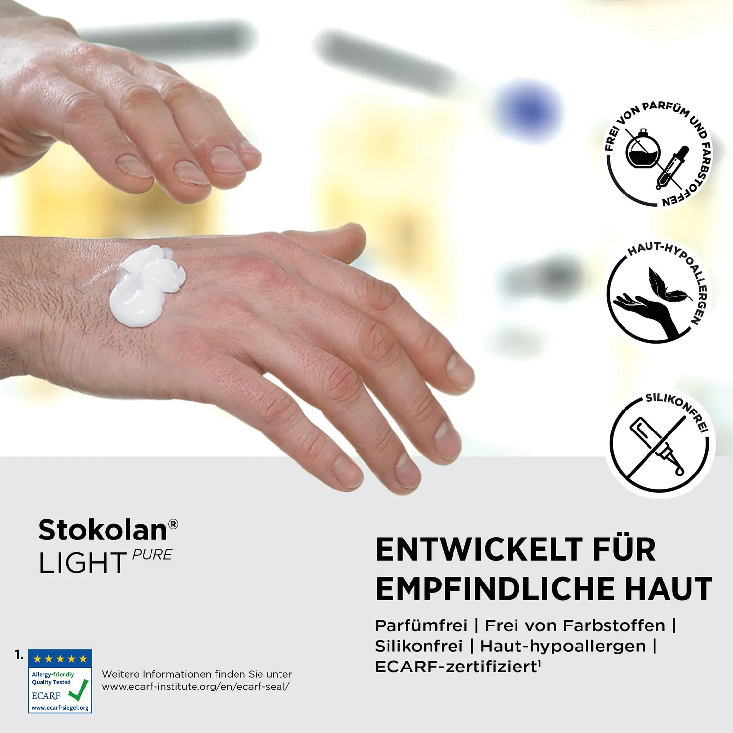 Stokolan Light Pure Hautcreme 100 ml parfümfrei