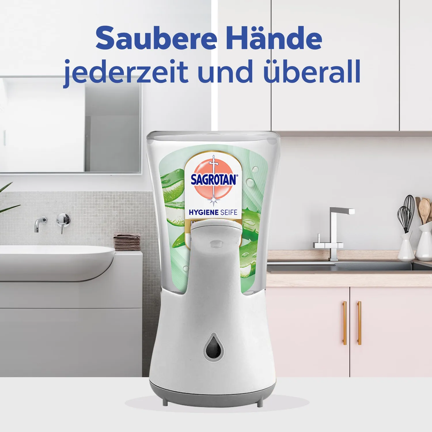 Sagrotan No-Touch Seifenspender Weiß Set 2x250ml Aloe Vera