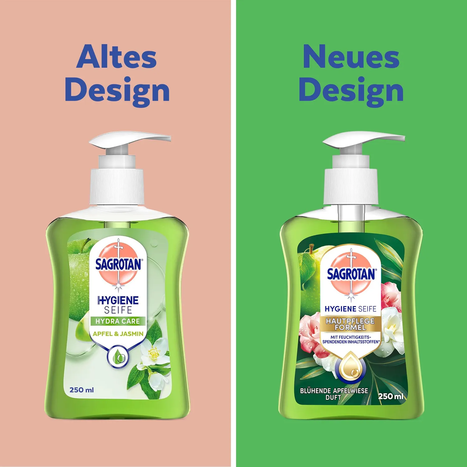 Sagrotan Blühende Apfelwiese Handseife 250ml Apfel feuchtigkeitsspendend