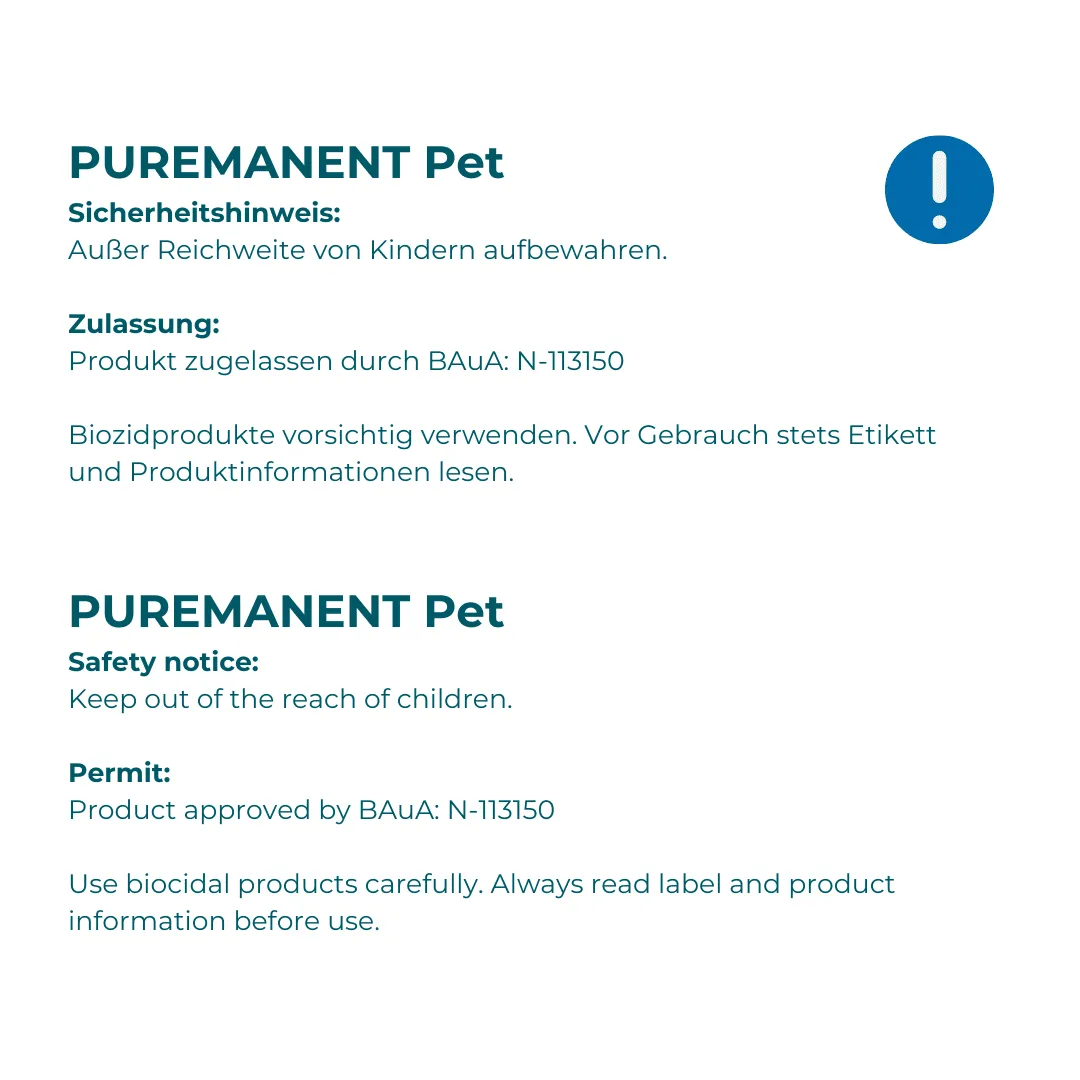 PUREMANENT Pet Desinfektionsreiniger tierfreundlich alkoholfrei