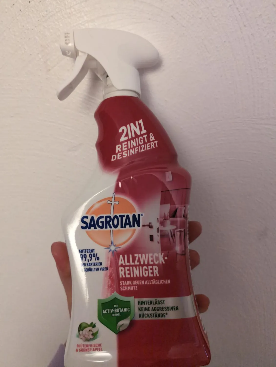 Sagrotan 2in1 Allzweck-Reiniger Spray 6x750 ml Apfel-Blüte