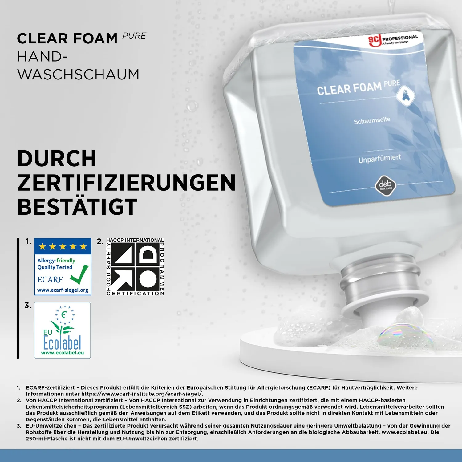 SC Johnson Professional Clear Foam Pure Schaumseife 2x1L duftfrei