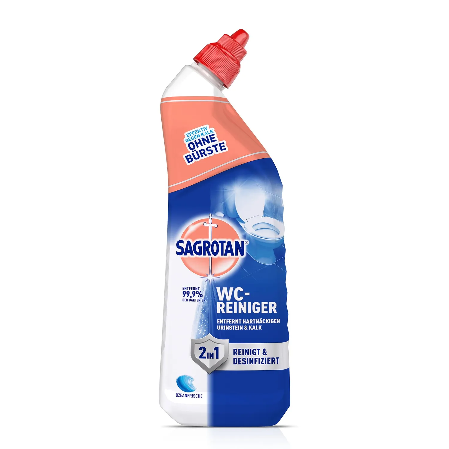 Sagrotan WC-Reiniger Ozeanfrische Gel 4x750ml Antischmutzfilm