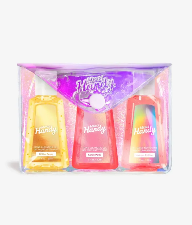 Merci Handy Glitter Handgel 3er-Set mit Tasche