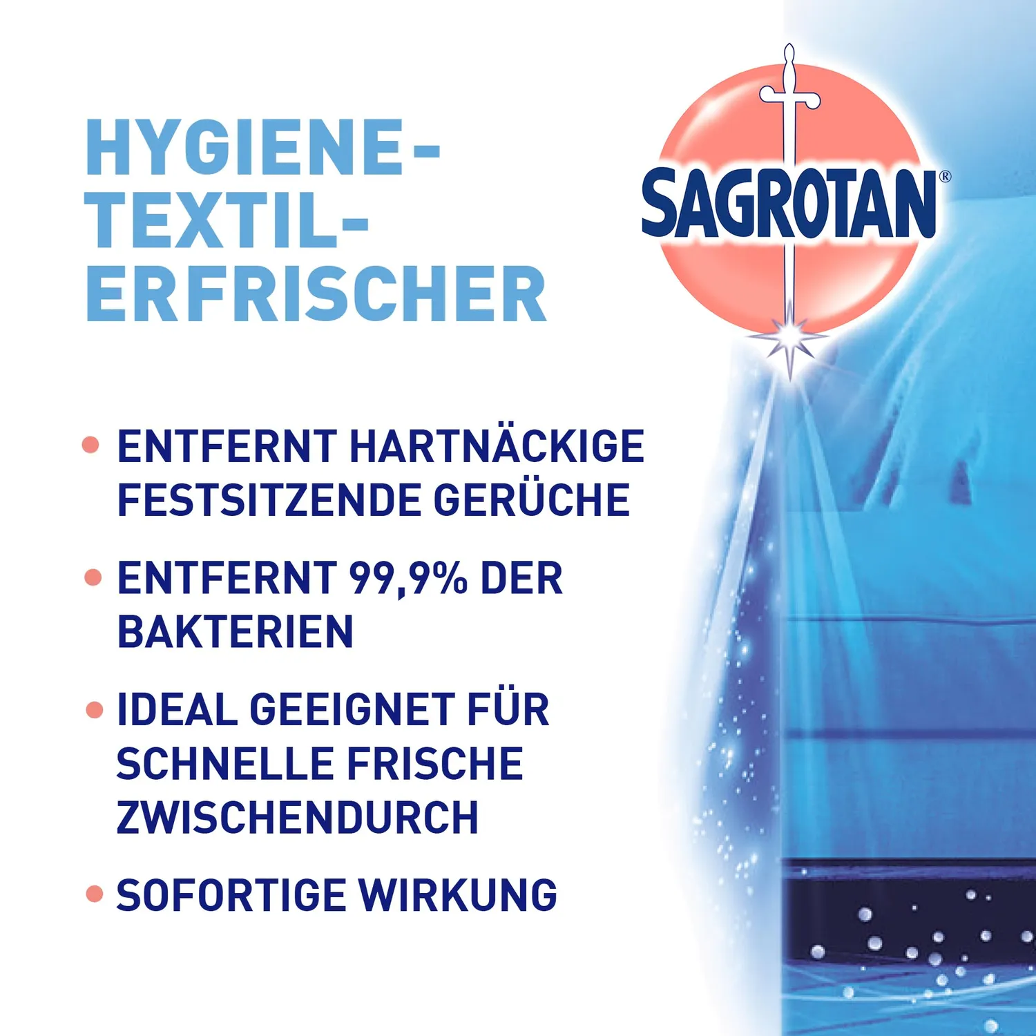 Sagrotan Frische Wäsche Textilerfrischer 3x500ml Geruchsneutral