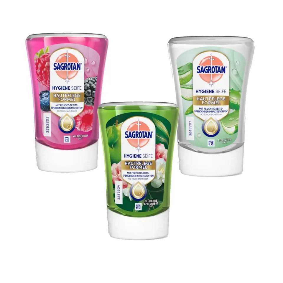 Sagrotan No-Touch Aloe Apfel Brombeere Seife 3x250ml