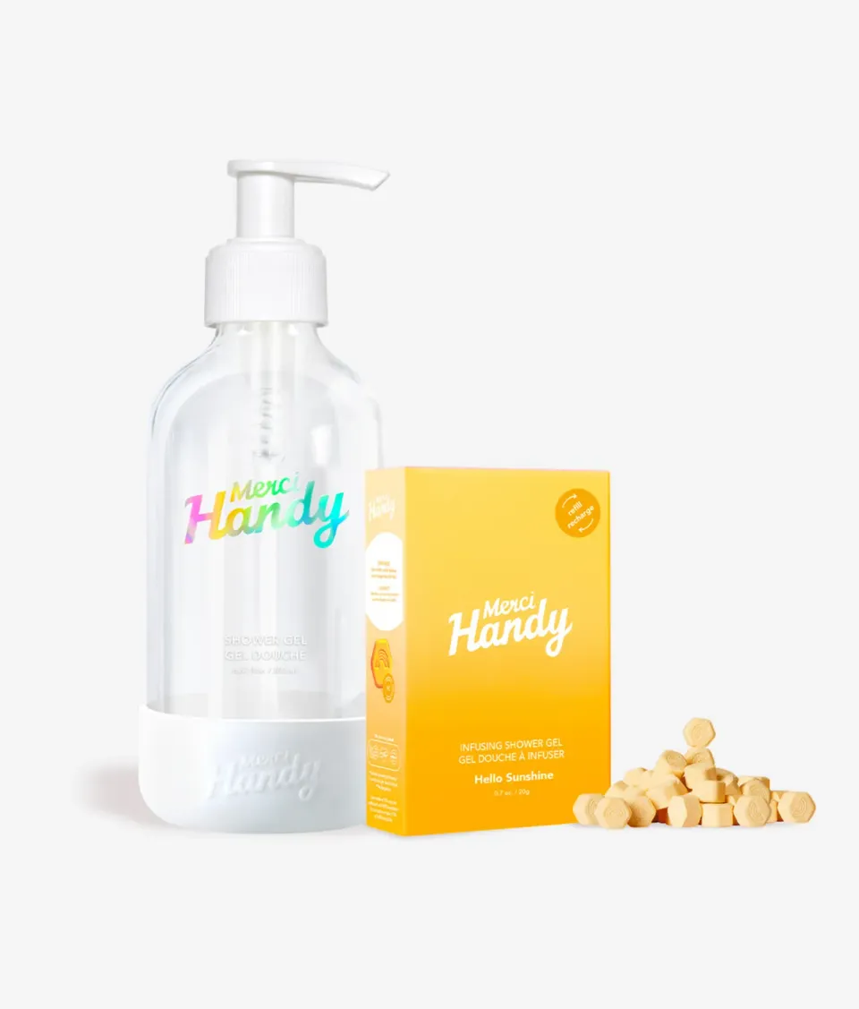 Merci Handy Hello Sunshine Duschgel Flasche Nachfüllung Monoï