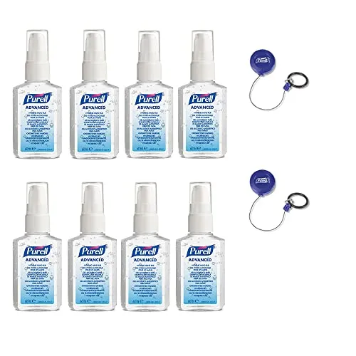 Purell Advanced Händedesinfektionsmittel 8x60ml mit Clip unparfümiert