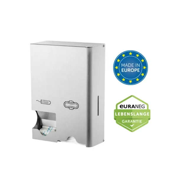 Euraneg SP1011-e Duo Tampon- und Bindenspender Edelstahl