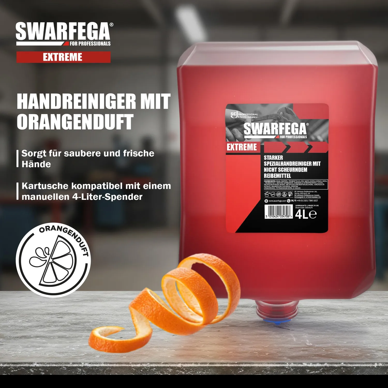 SC Johnson Swarfega Extreme Handreiniger 4L Kartusche Teer