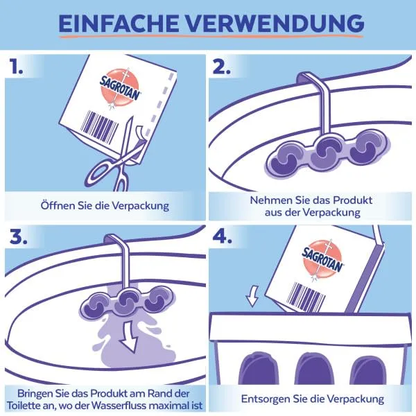 Sagrotan Toilettenfrische Hygiene Plus WC-Spüler Eukalyptus 3er Pack