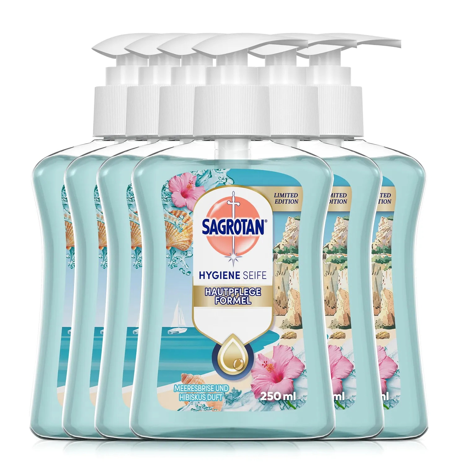 Sagrotan Floral Coast Handseife 6x250 ml Wassermelone
