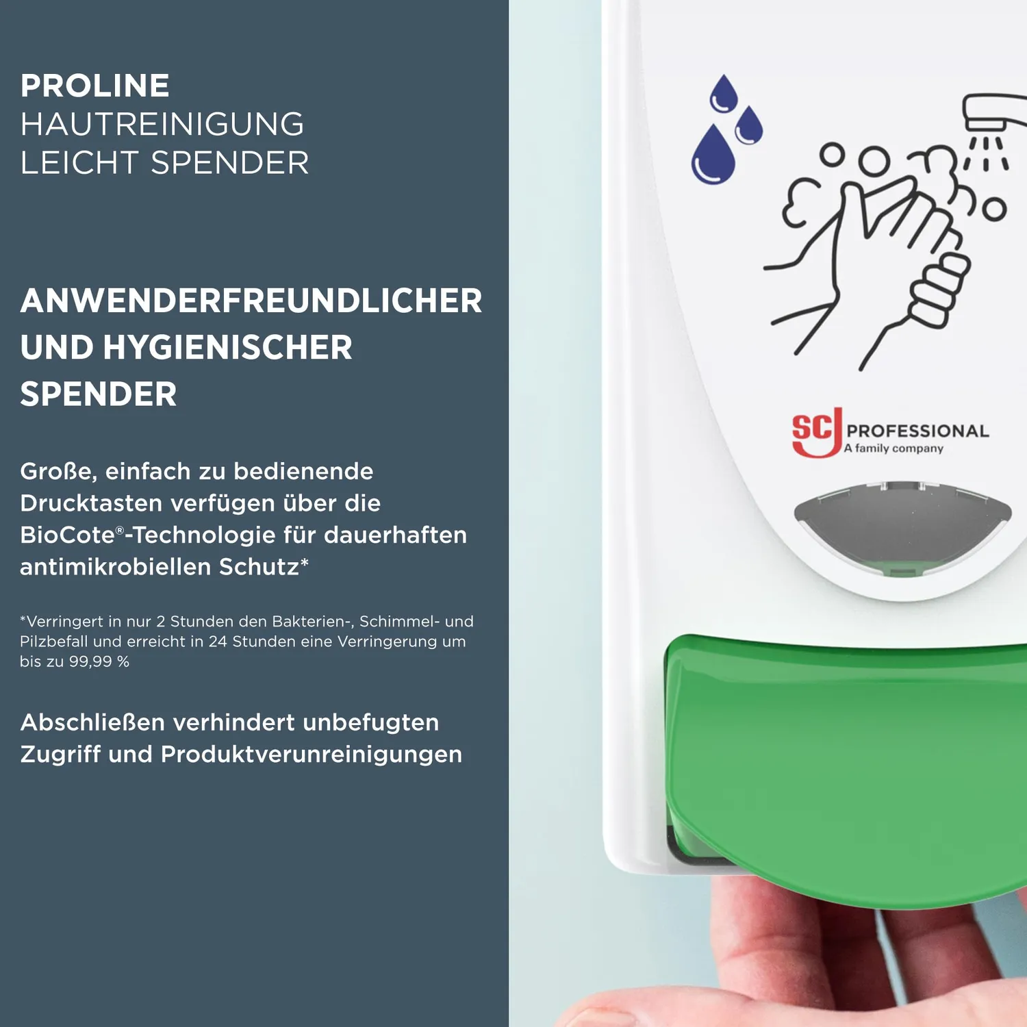 SC Johnson Professional Hautreinigung Leicht Wandspender 1 L BioCote