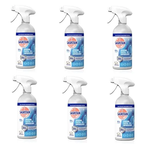 Sagrotan Hygiene-Textilerfrischer Spray 6x500 ml Frische Wäsche