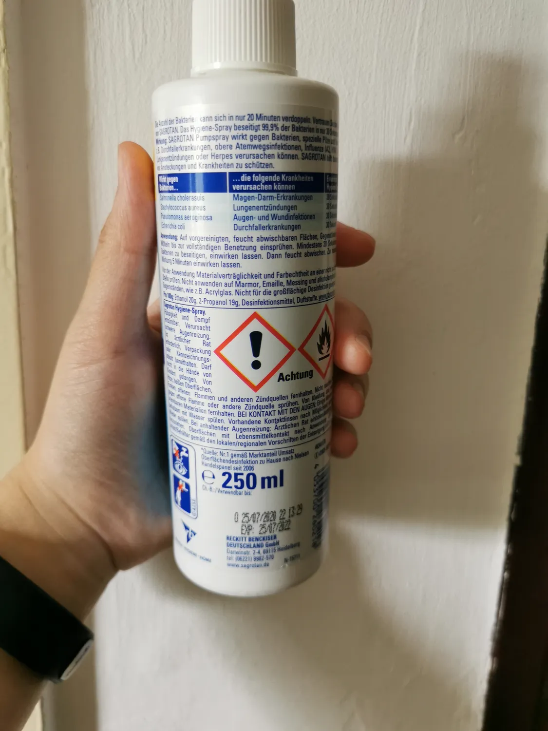 Sagrotan Hygiene Pumpspray Desinfektionsspray 10x250ml antibakteriell