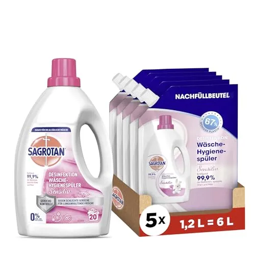 Sagrotan Wäsche-Hygienespüler Sensitiv Wäschespüler 7,5 L ohne Duft