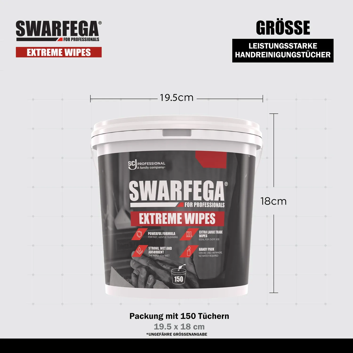 Swarfega Extreme Tücher 150 Stück Zitrusduft